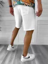 Pantaloni de trening scurti albi L4453 O2-4.2